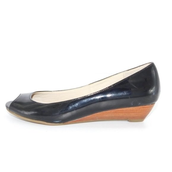 Steve Madden Patent Leather Open Toe Wedge Pump - Picture 8 of 8